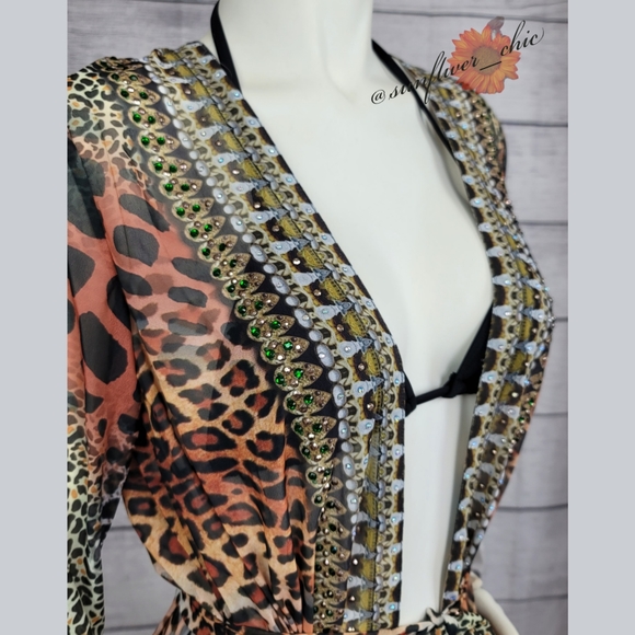 🆕️Colors of Fashion Jeweled Animal Print Duster - Picture 2 of 15